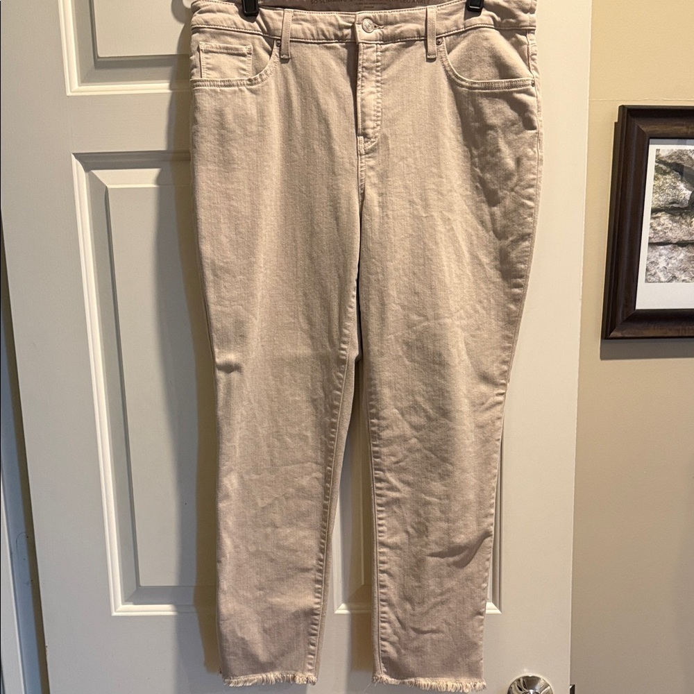 Women's Chico’s Girlfriend Slim Ankle Tan Jeans